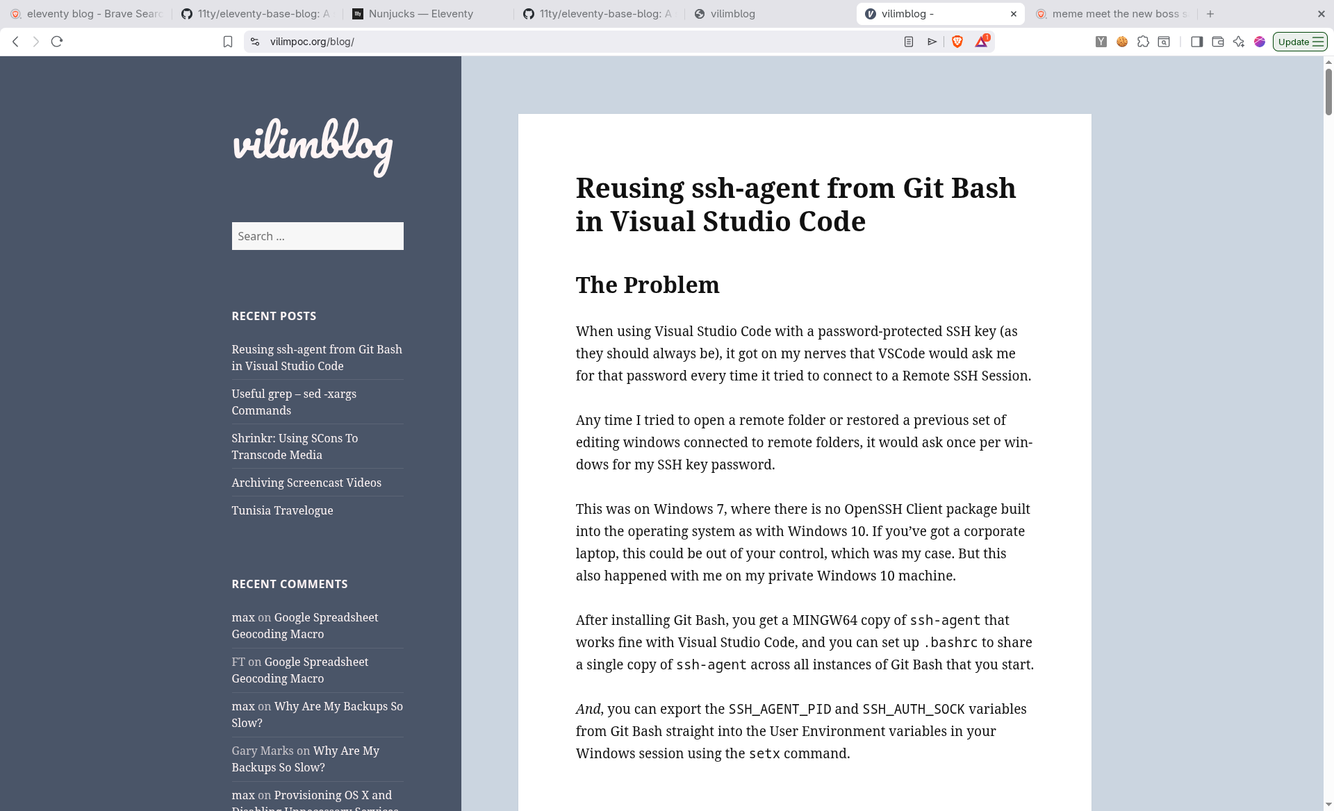 Old Blog Screencap