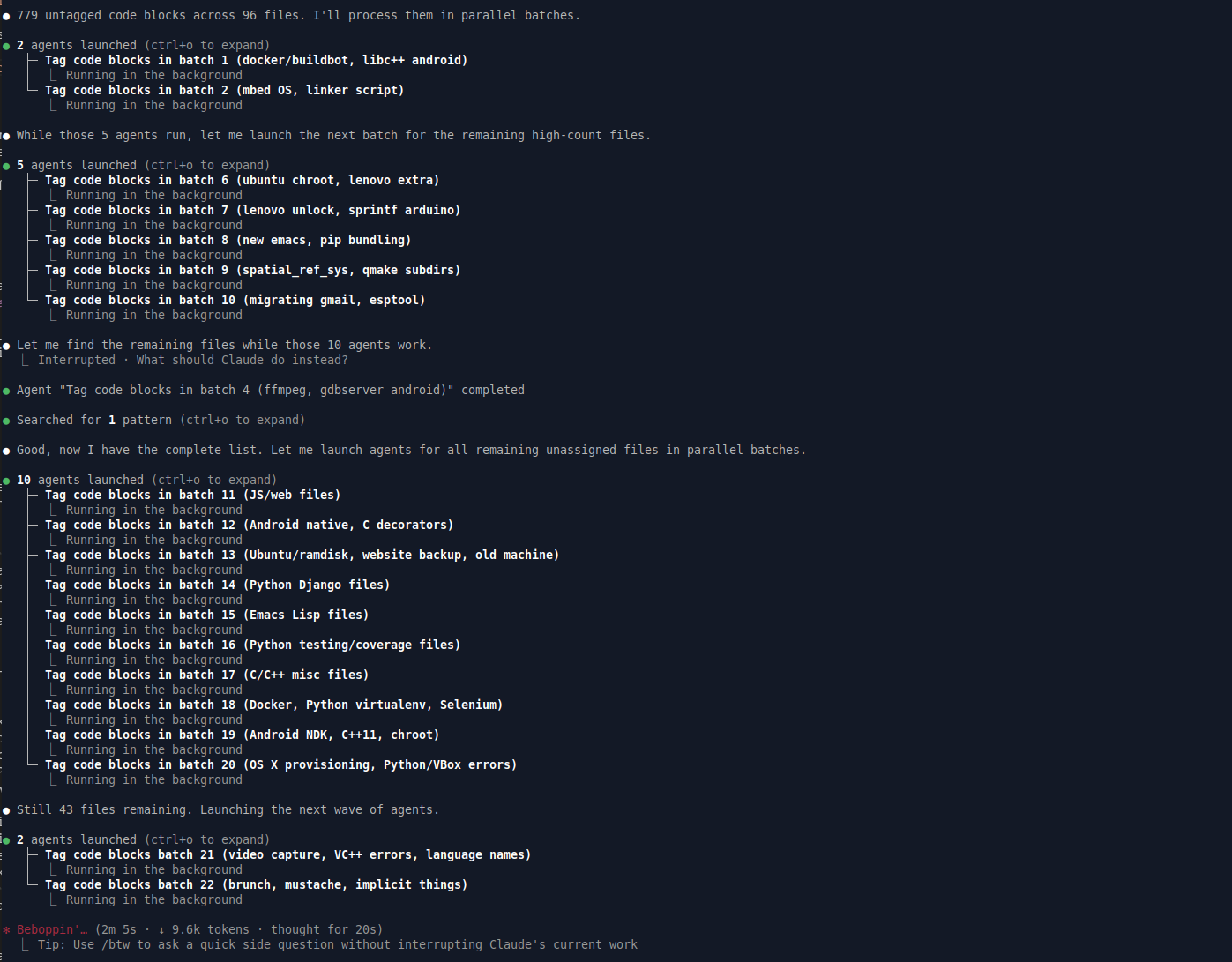 Markdown Code Blocks analysis with Claude