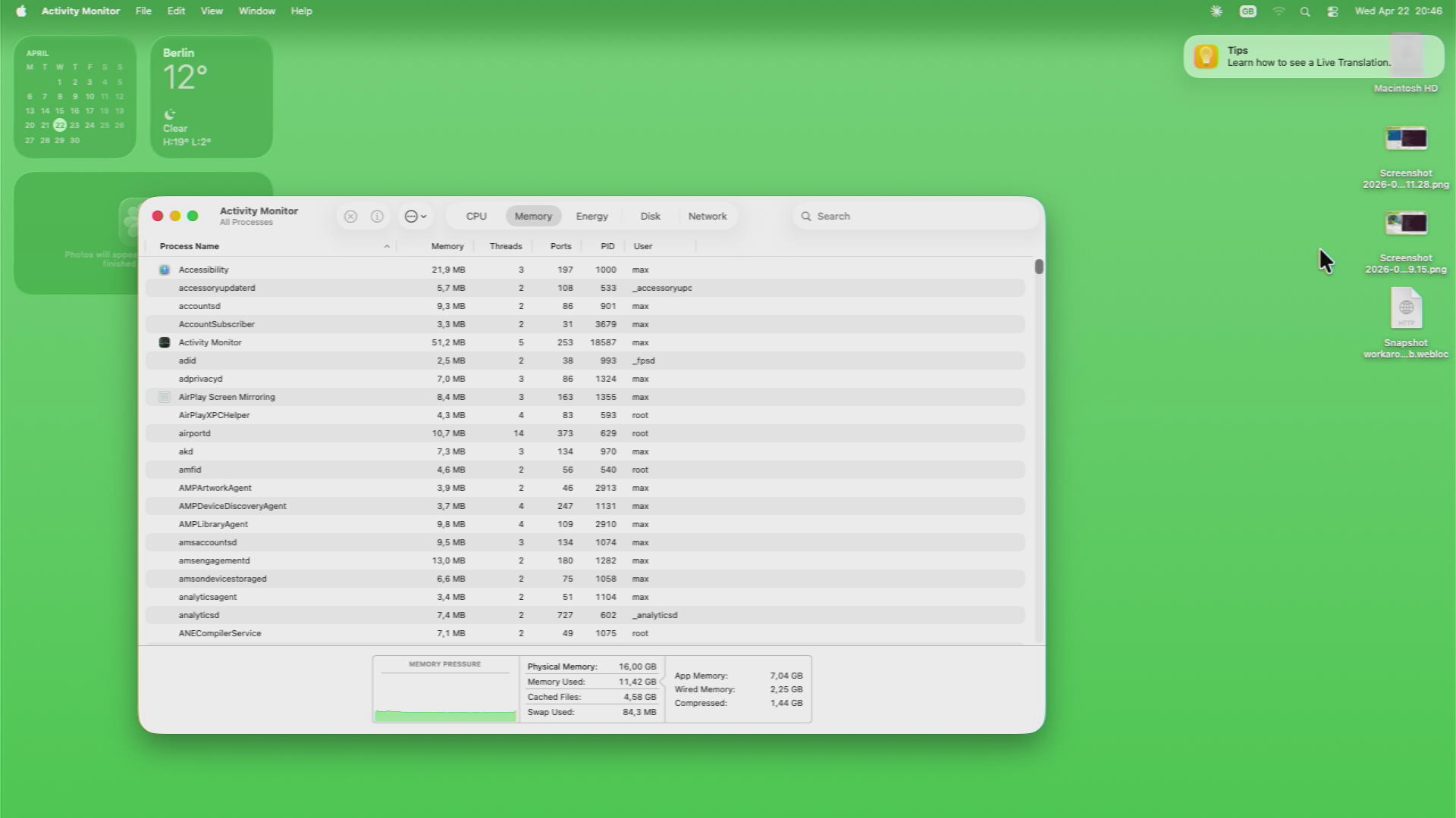 Frame sample from Dongle 0