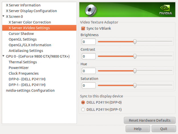 Nvidia x server settings настройка ubuntu