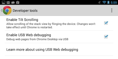 håndtag Anklage sadel Chrome USB Web Debugging Is Awesome - vilimblog