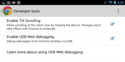 Dem Typisk Hovedløse Chrome USB Web Debugging Is Awesome - vilimblog