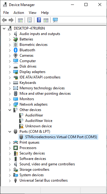 stm32 dfu driver windows 10