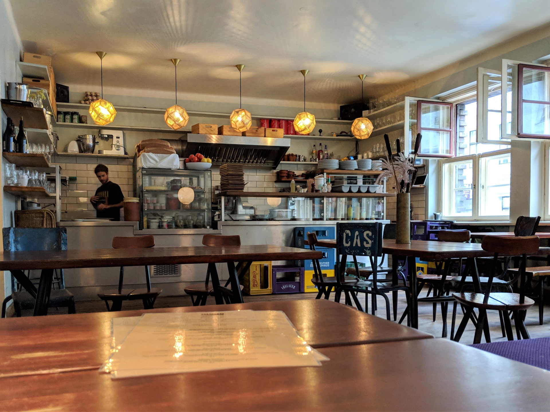 The restaurant interior