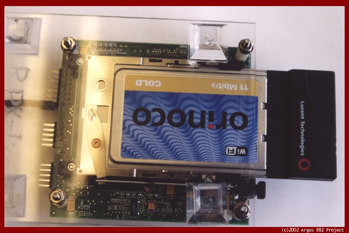 The RPX lite board with the Orinoco Gold card plugged in