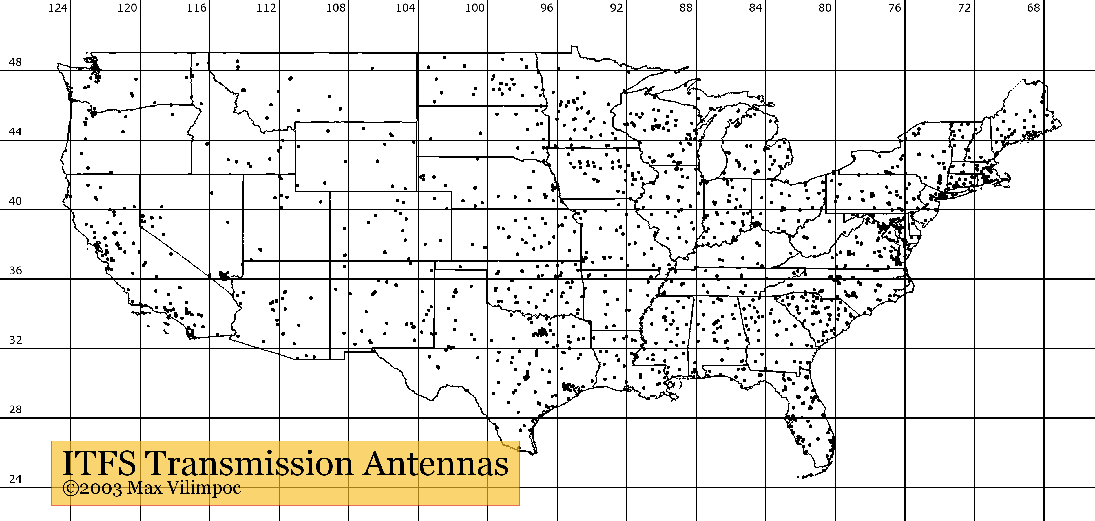 Data Visualization FCC ITFS Antenna Map